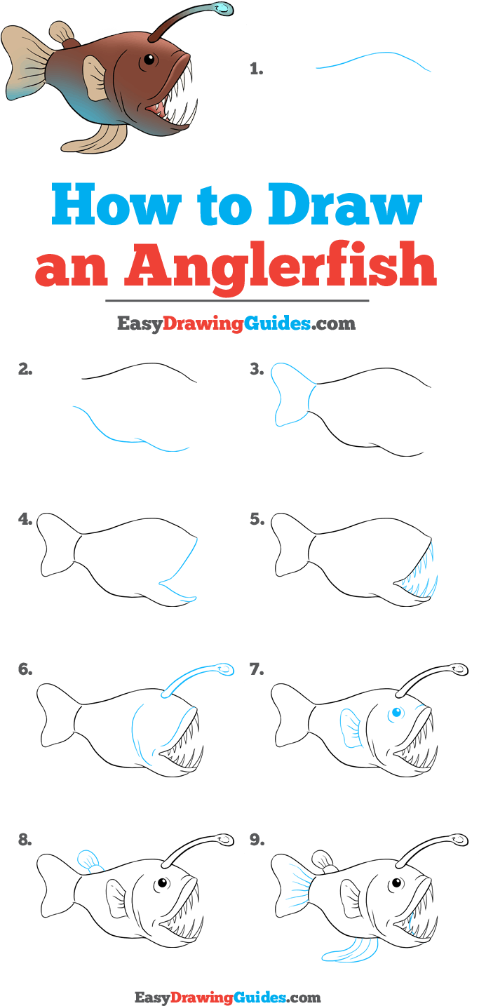 How To Draw Angler Fish - Plan Ahead - Mouse Pad, 8 By 8 Inches (mp_183624_1) (736x1495), Png Download