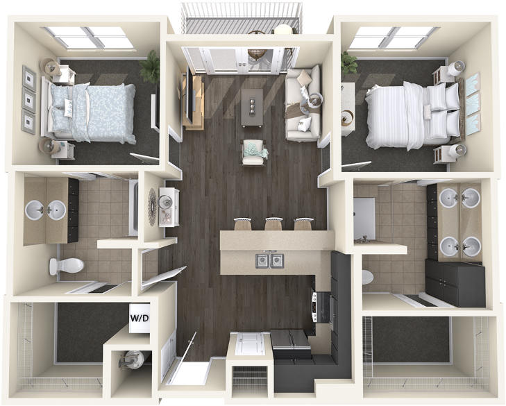 Enlarge Image The Arbor At Bridgemill The Hamilton - Bed (737x600), Png Download