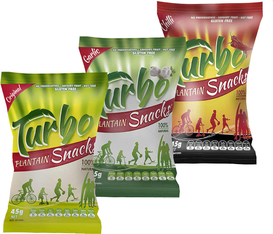 Snacks Plantain Authentic Organics - Turbo Plantain Snacks 45g (950x836), Png Download