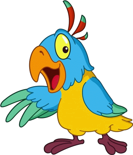 Cartoon Bird Clipart - Clip Art Parrot Talk (600x600), Png Download
