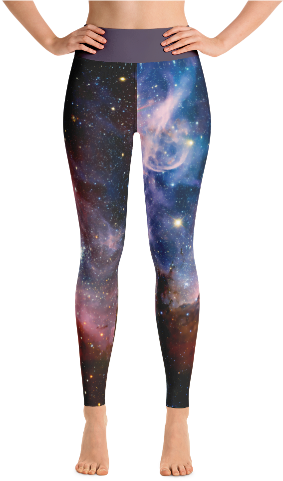 Nebula Outer Space Print High Waist Leggings - Black Honey Comb Leggings (1000x1000), Png Download