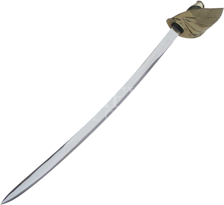 Studded Brass Pirate Cutlass - Sabre (747x747), Png Download