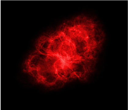 Very Large Array Image Of The Crab Nebula - Darkness (640x360), Png Download