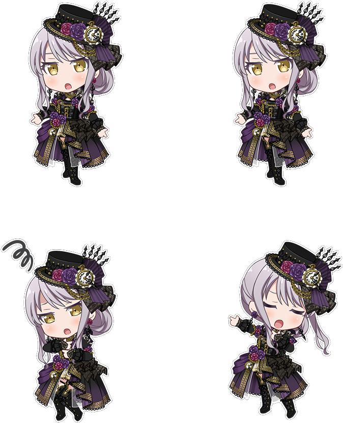 Falling Tears Chibi - Roselia Neo Aspect (686x870), Png Download