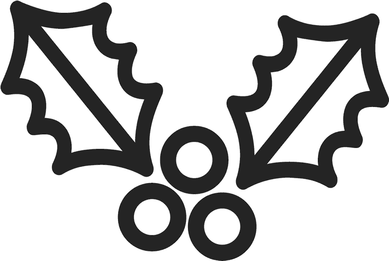 Holly & Berries Rubber Stamp - Rubber Stamping (800x800), Png Download