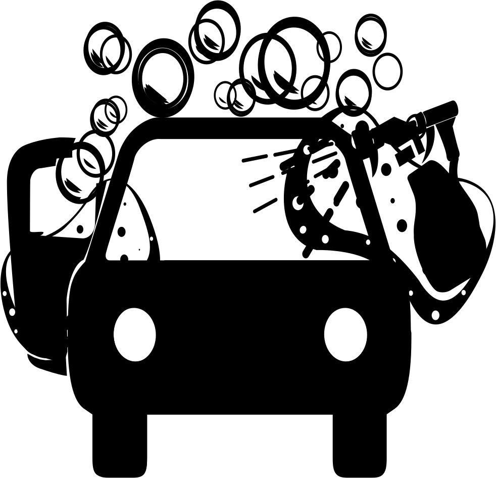 Standard Car Wash Svg Png Icon Free Download - Car Wash Clip Art Black And White (982x946), Png Download