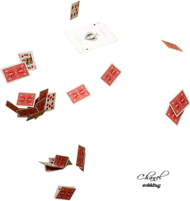 Psd Detail Poker Fiche - Flying Poker Cards Png (377x400), Png Download