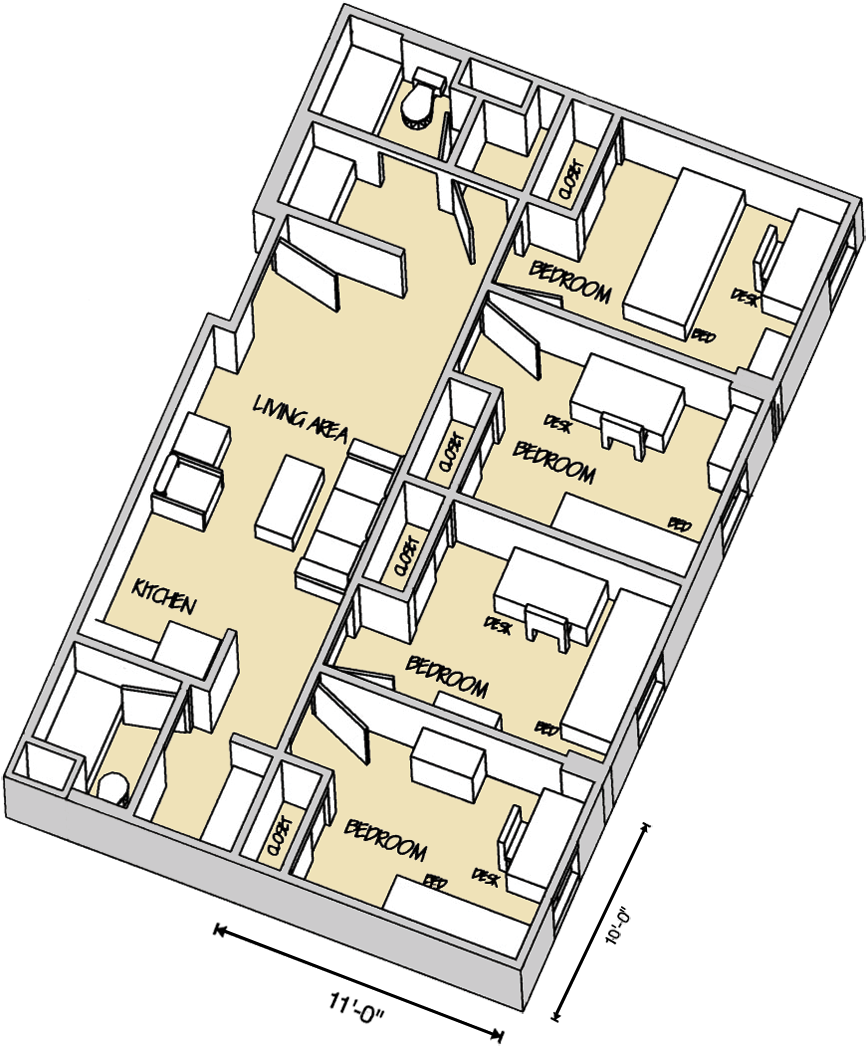 texas tech dorm room layout