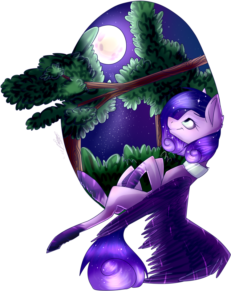 Midnightdream123, Female, High Res, Mare, Moon, Night, - Illustration (922x1024), Png Download