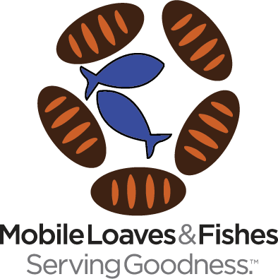 Mobile Loaves Fishes Serving Goodness Logo Square Community - Community First Village Logo (394x395), Png Download