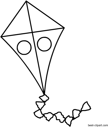 Kite Clip Art - Kite Clip Art Black And White (450x450), Png Download