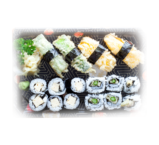 Vegetarian Sushi Roll - Gimbap (530x485), Png Download