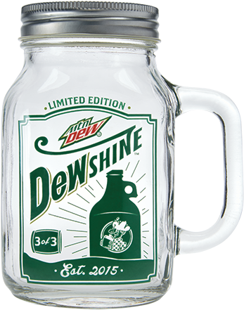 Mtn Dew Shine Jar - Mountain Dew Dewshine Soda - 4 Pack, 12 Fl Oz Bottles (400x455), Png Download