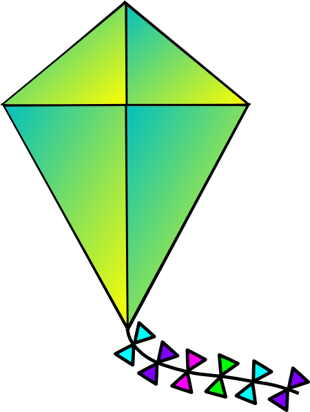 Kite Clip Art At Clker - Kite Clipart (450x598), Png Download