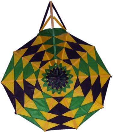 Bermuda Kite - Tetrahedral Kite (392x449), Png Download