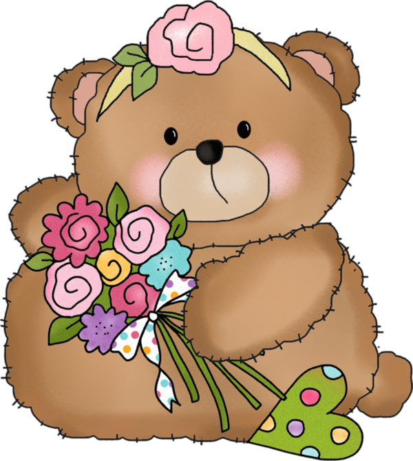 Scrapbooking Fun - Teddy Bears Happy Birthday Clip Art (600x670), Png Download