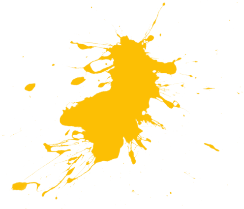 Orange Paint Splatter Splat Pictures Clipart - Yellow Paint Splatter Png (496x425), Png Download