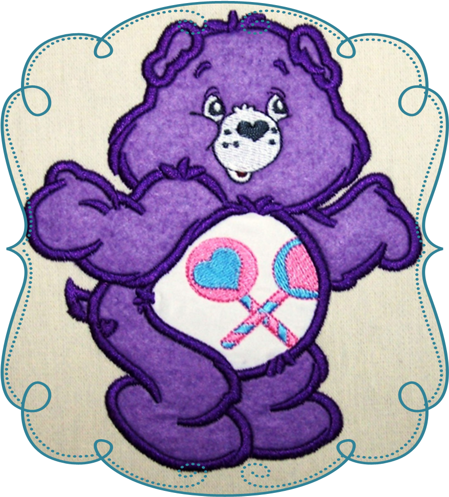 Care Bear Applique - Bear (1000x1000), Png Download