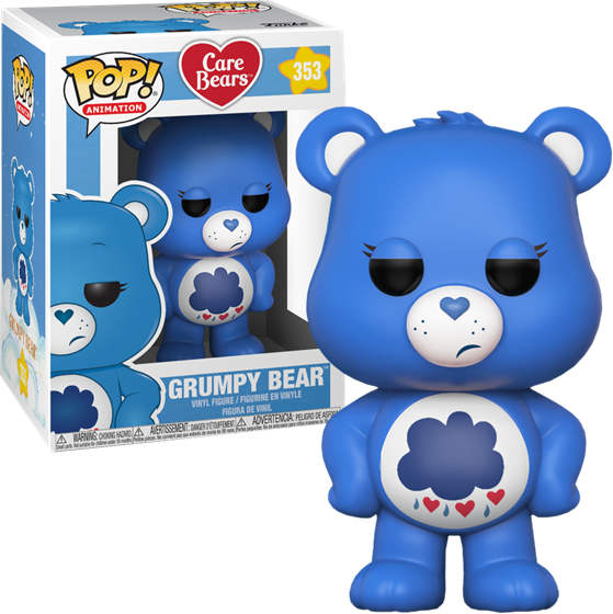תמונה של Care Bears Grumpy Bear Pop - Grumpy Bear Pop Vinyl (559x560), Png Download