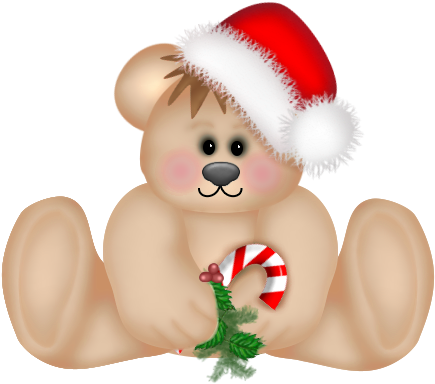 Png Black And White Download Christmas Bear Clipart - Christmas Teddy Bear Clipart (462x399), Png Download