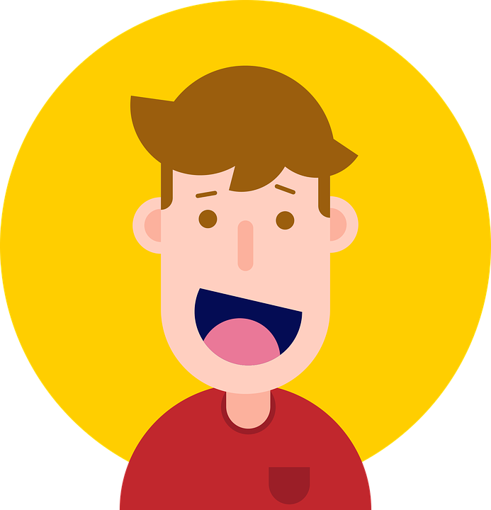 Child Avatar Icon Flat Design Red Yellow Coffee - Smile Flat Design Png (693x720), Png Download