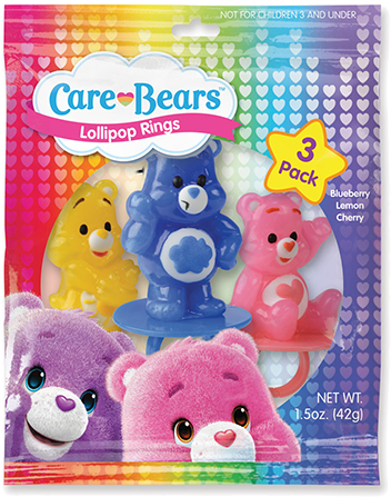 Care Bear Lollipop Rings - Care Bears Shaped Lollipop Rings, 3 Count (500x500), Png Download