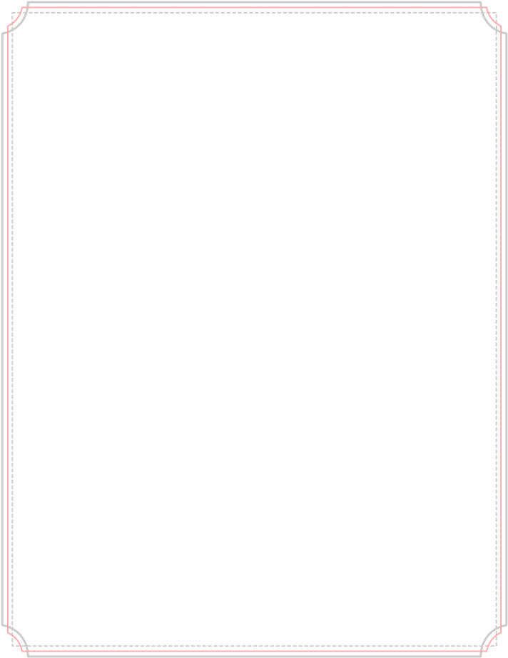 Pink Scalloped Corner Border - Paper (765x990), Png Download