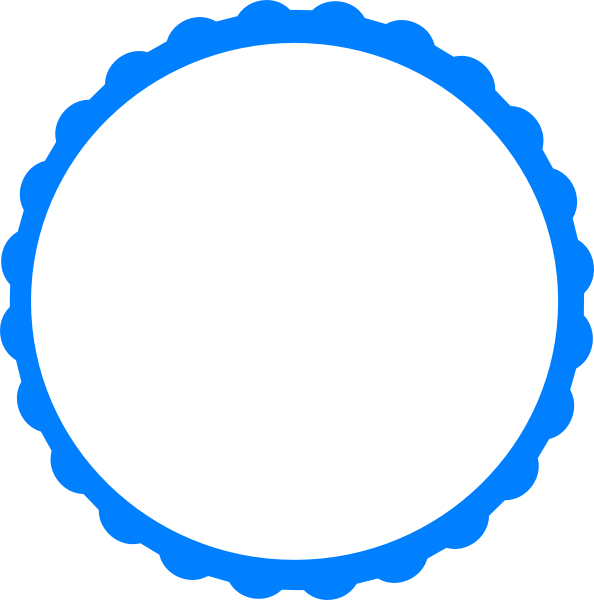 blue circle frame clip art