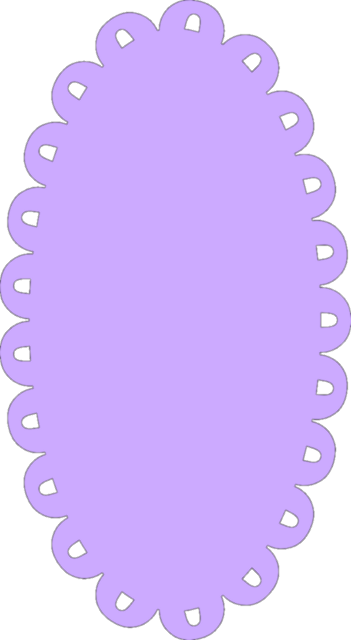Convert To Base64 Scalloped Edge Oval - Oval Scallop Png (351x640), Png Download
