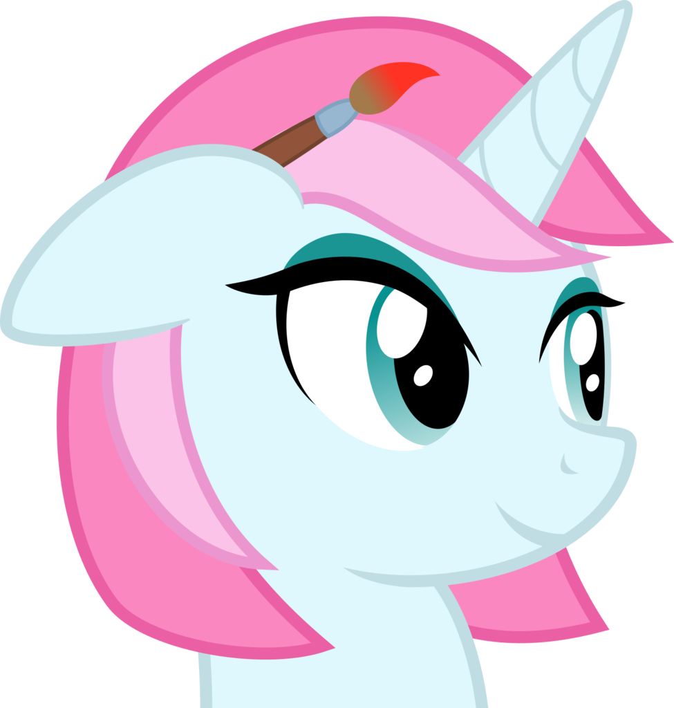 Arifproject, Bust, Oc, Oc Only, Paintbrush, Safe, Simple - Cartoon (975x1024), Png Download