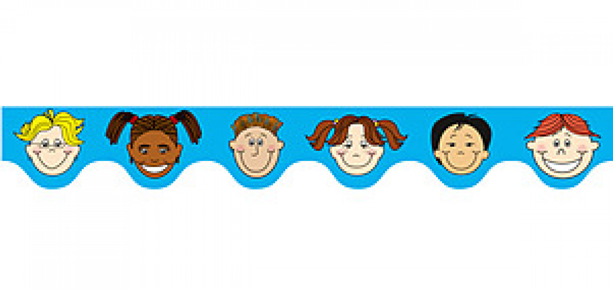 Multicultural Kids - Scalloped Border - Previous - Child (2000x2000), Png Download