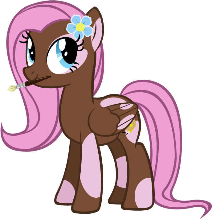 Agirl3003, Oc, Oc Only, Paintbrush, Pegasus, Pony, - Cartoon (795x762), Png Download