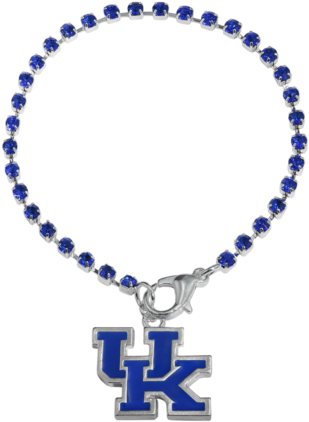 University Of Kentucky Crystal Logo Bracelet - Sterling Silver Elephant Bracelet Accessorize (500x500), Png Download