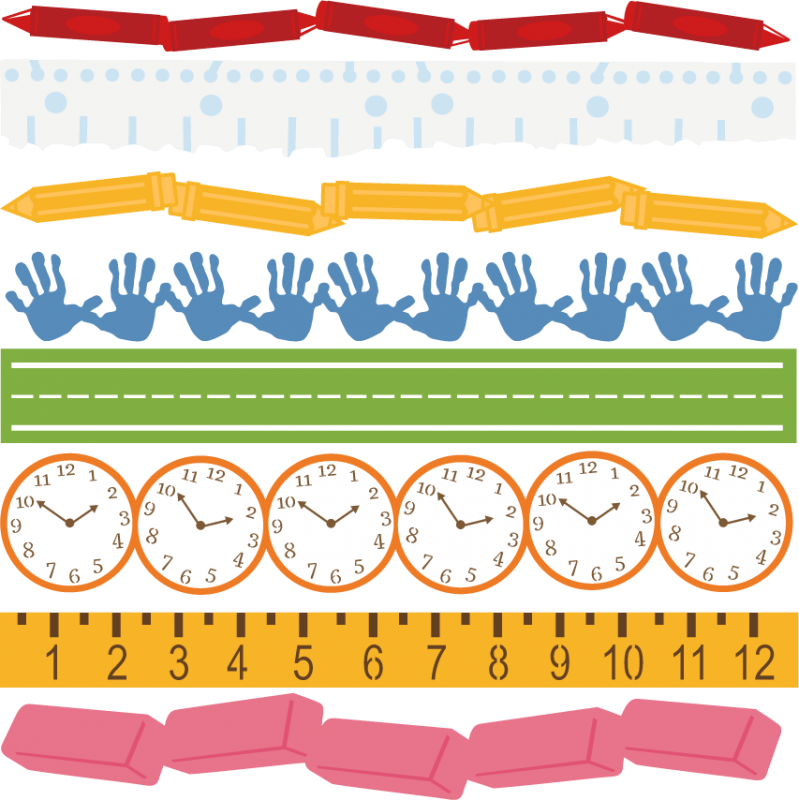 School Cut Files For Scrapbooking Clipart Teachers - Transparent School Border Clipart (799x800), Png Download