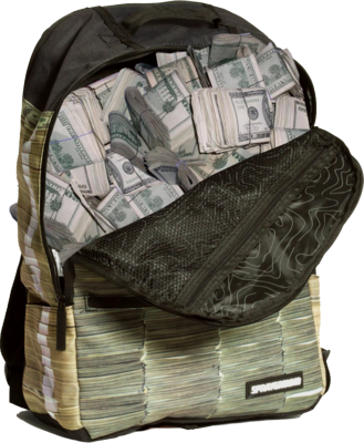 Www Officialpsds Com Images Thumbs Money Stacks Backpack - Backpack Full Of Money (329x400), Png Download