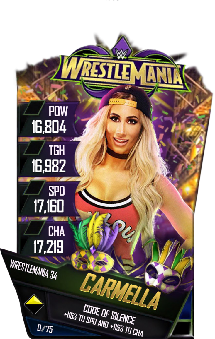 29 Mar - Wwe Supercard Wm 34 (733x1158), Png Download