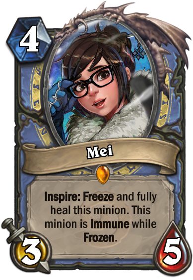 A Little Late To Jump On The "overwatch In Hearthstone" - Priest Legendary Frozen Throne (400x573), Png Download