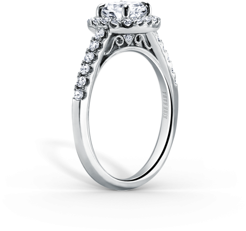 Carmella Platinum Engagement Ring - Ring (600x600), Png Download