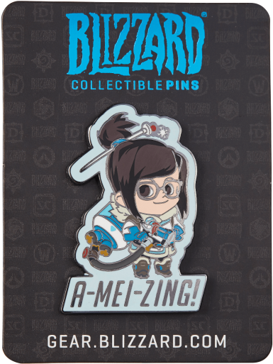 Blizzard Collectible Pins - Cute But Deadly Mei (550x550), Png Download