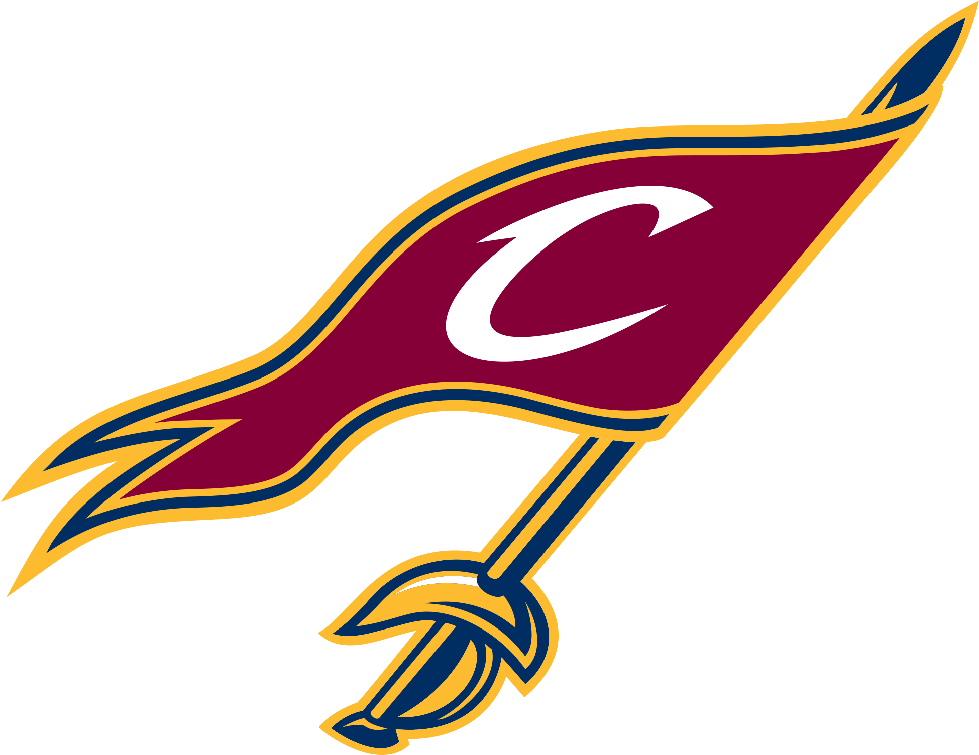Cle @ No - Cleveland Cavaliers Flag Logo (500x500), Png Download