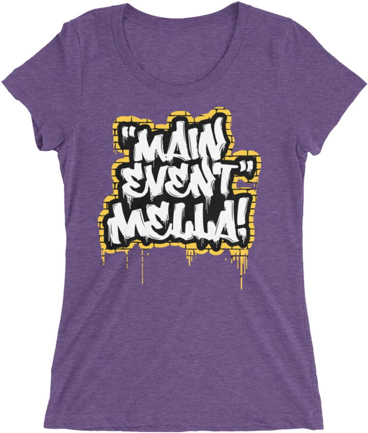 Carmella "main Event Mella " Women's Tri Blend T Shirt - Women's Badge Triblend - Purple Triblend S (900x900), Png Download