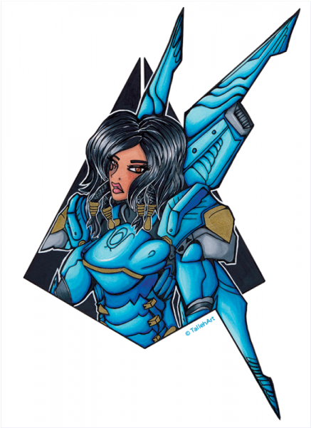 Overwatch Pharah Print - Overwatch (600x600), Png Download