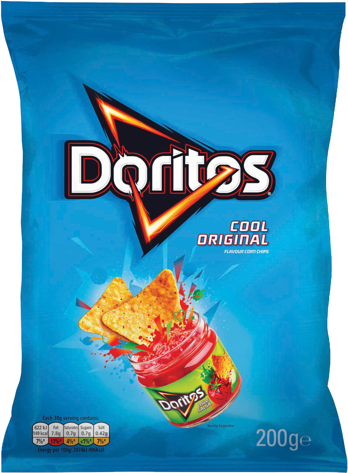 Download Doritos Cool Original Flavour Corn Chips 200g Cool Doritos PNG Image with No