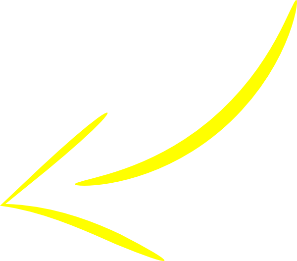 Left Clip Art At Clker Com Vector - Yellow Curved Arrow Png (600x527), Png Download