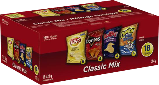 Classic Mix - Frito Lay Multipack Classic Mix Variety Pack Snacks (548x295), Png Download