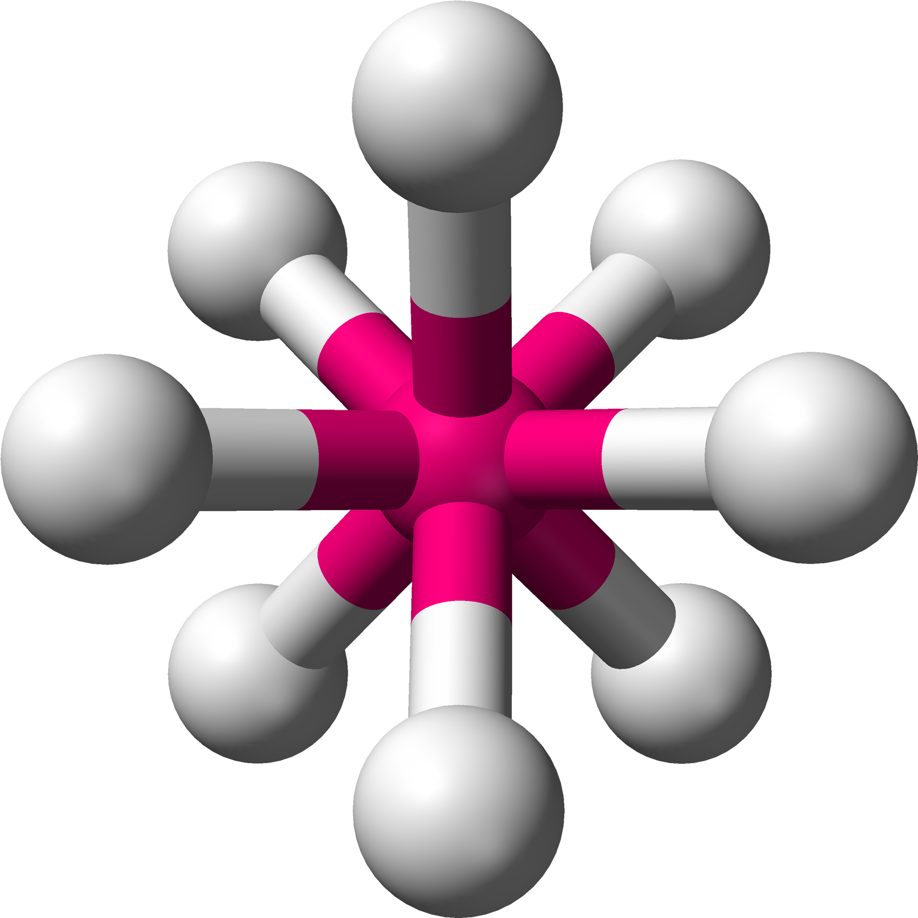 Ax8e0 3d Balls - Ax8 Vsepr (2000x2000), Png Download