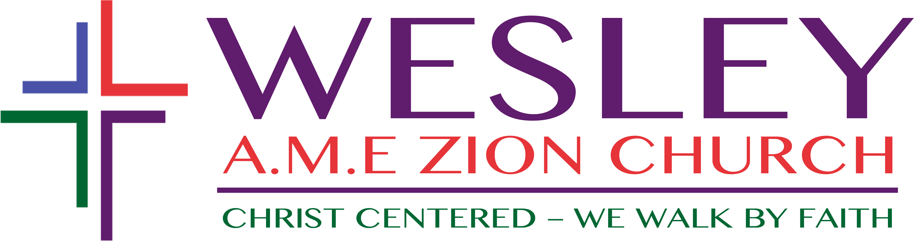 Wesley A - M - E - Zion Church - Wesley Ame Zion Church (3611x1043), Png Download