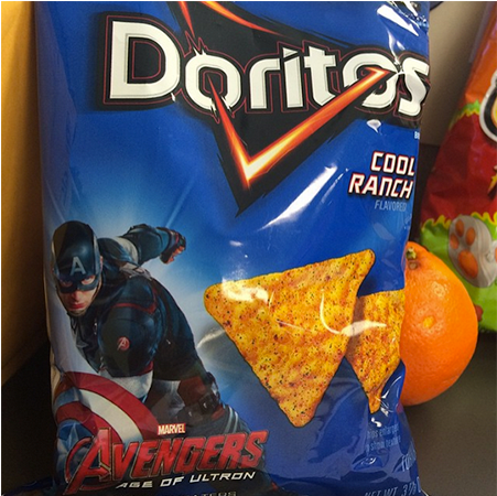 Human Dorito Chris Evans Is Now On An Actual Bag Of - Doritos Bbq (586x450), Png Download