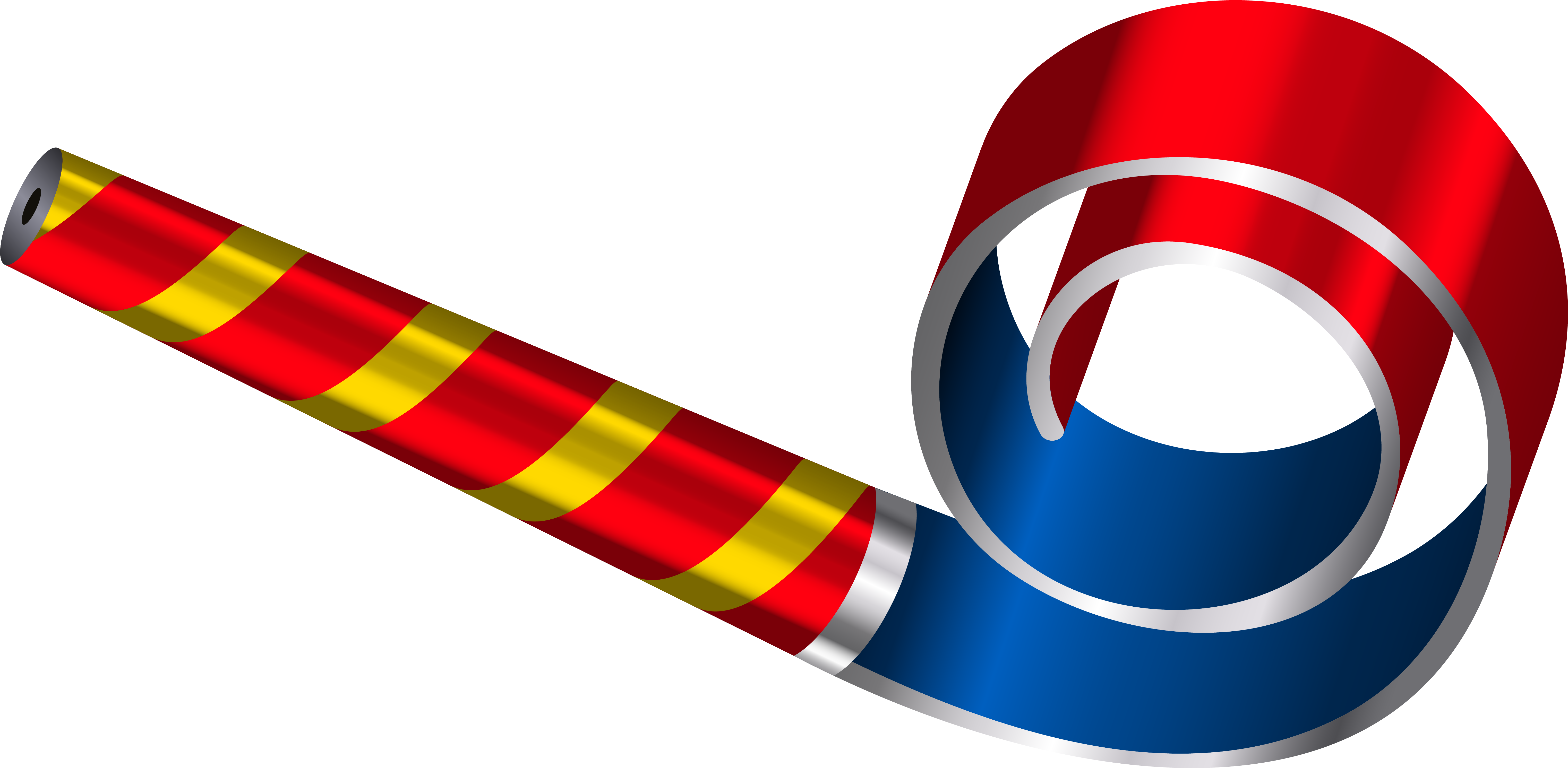 Party Horn Transparent Background Cfxq - Party Whistle Png (6222x3049), Png Download