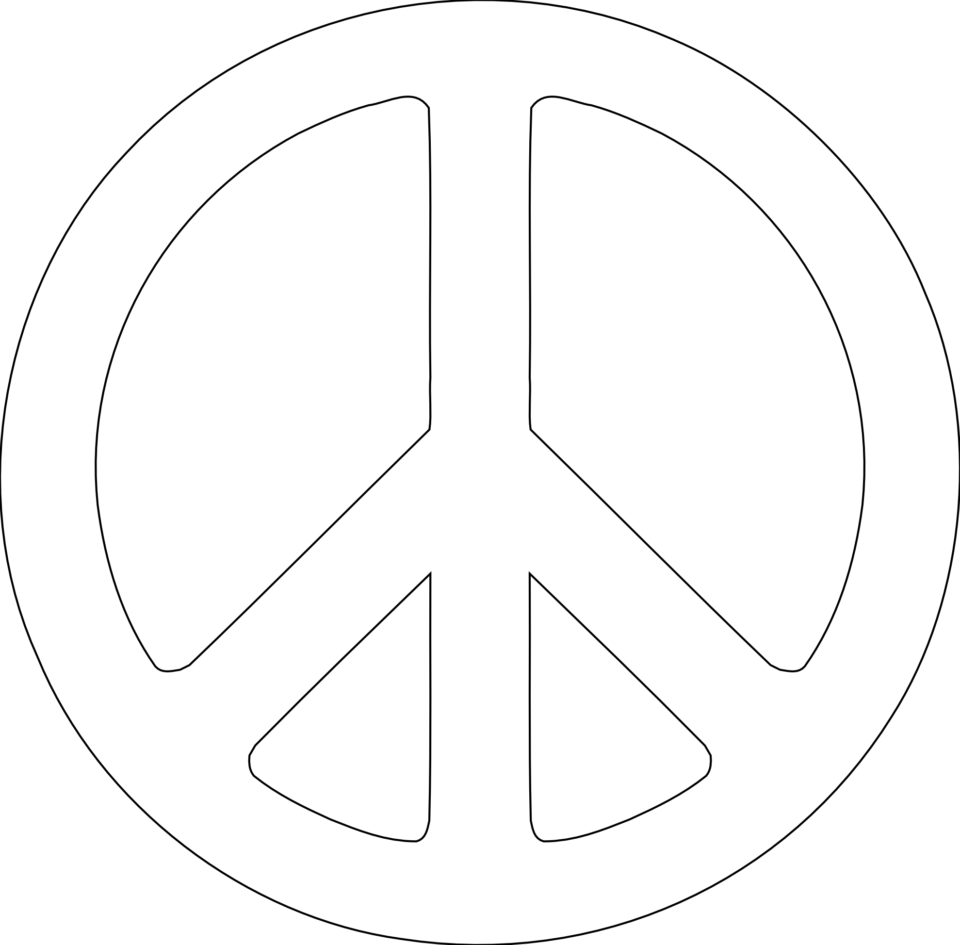 The Vietnam War - Peace Sign Black Background (1979x1948), Png Download